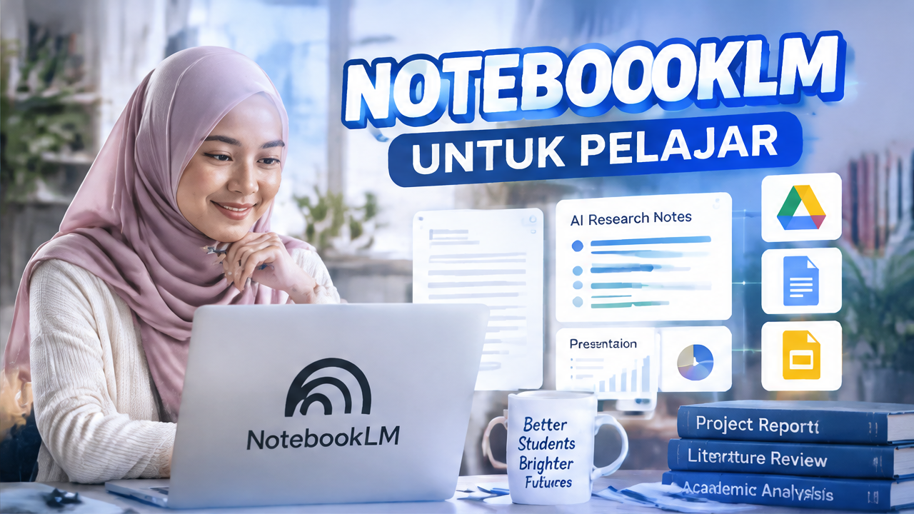 Image of NotebookLM untuk Pelajar Malaysia Pelajar universiti Malaysia menggunakan NotebookLM untuk tugasan akademik dan penyelidikan AI