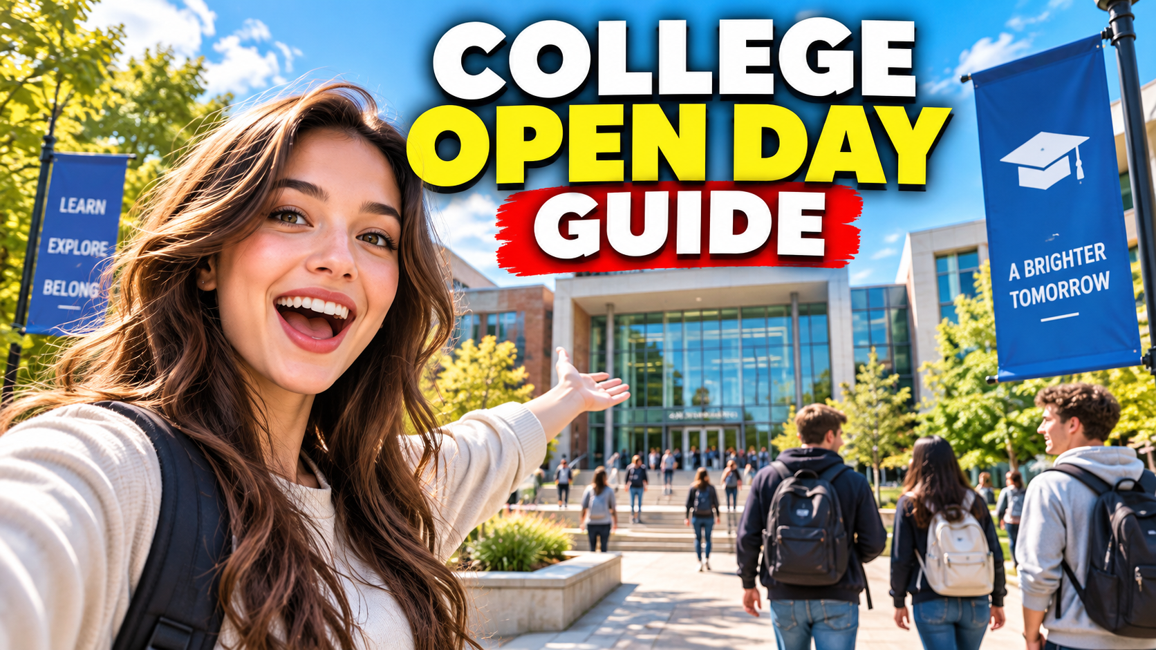 Image of College Open Day Guide Prospective students attending a college open day on a university campus