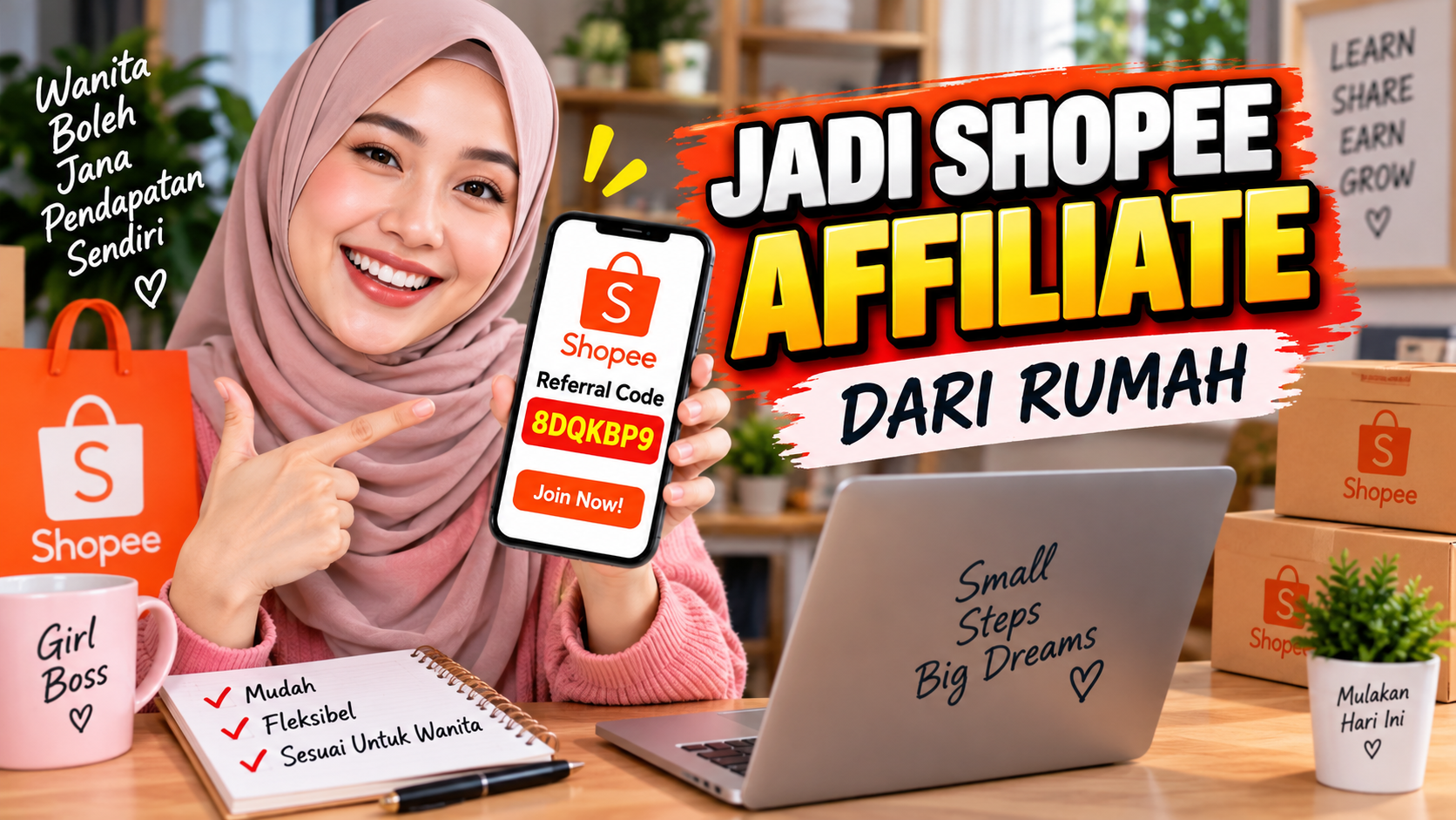 Shopee Affiliate untuk wanita Malaysia